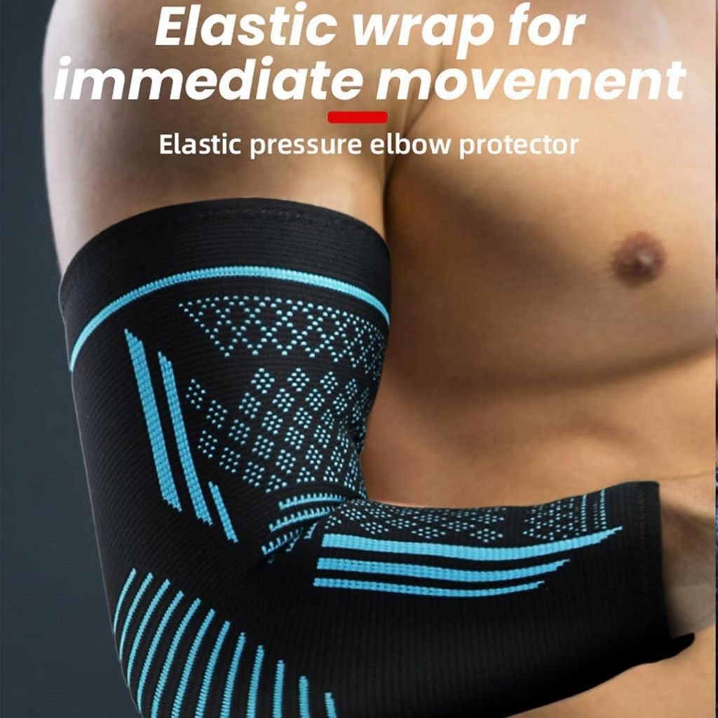 3D Knitted Elbow Compression Sleeve – Breathable Athletic Arm Support for Sports & Weightlifting