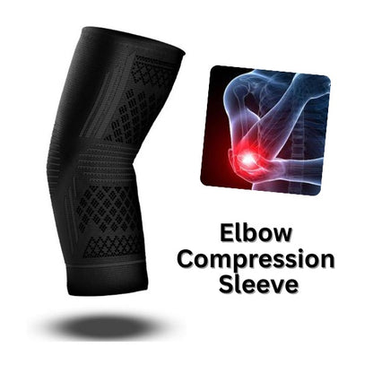 3D Knitted Elbow Compression Sleeve – Breathable Athletic Arm Support for Sports & Weightlifting