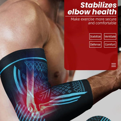 3D Knitted Elbow Compression Sleeve – Breathable Athletic Arm Support for Sports & Weightlifting