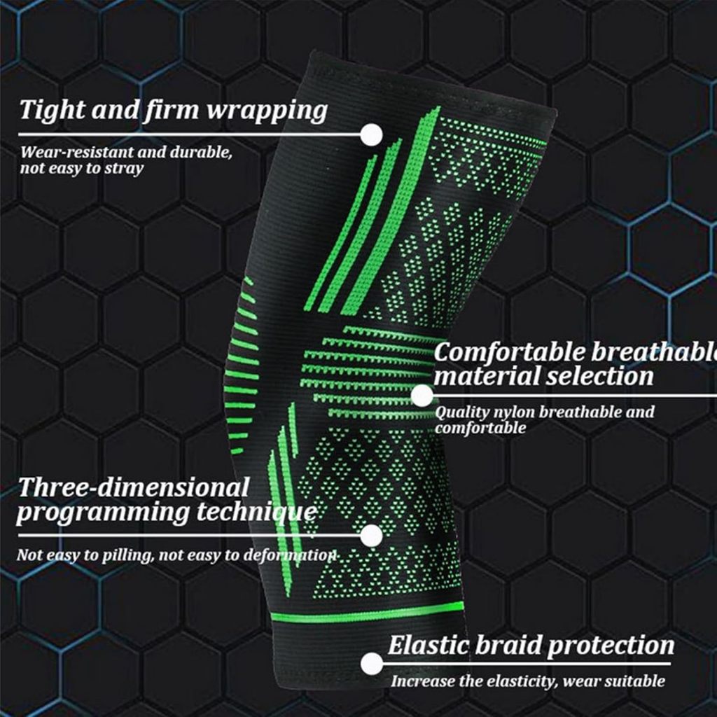 3D Knitted Elbow Compression Sleeve – Breathable Athletic Arm Support for Sports & Weightlifting