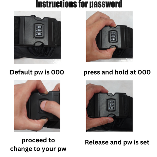 30L Lockable Motorcycle Helmet Bag – Waterproof Oxford Fabric Storage Pouch | 3-Digit Combination Lock & Compact Carry Pouch