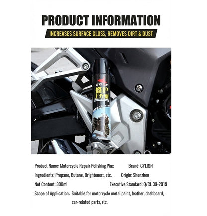 CYLION | Motorcycle Polish Wax 300ml – All-in-One Shine & Plastic Restorer
